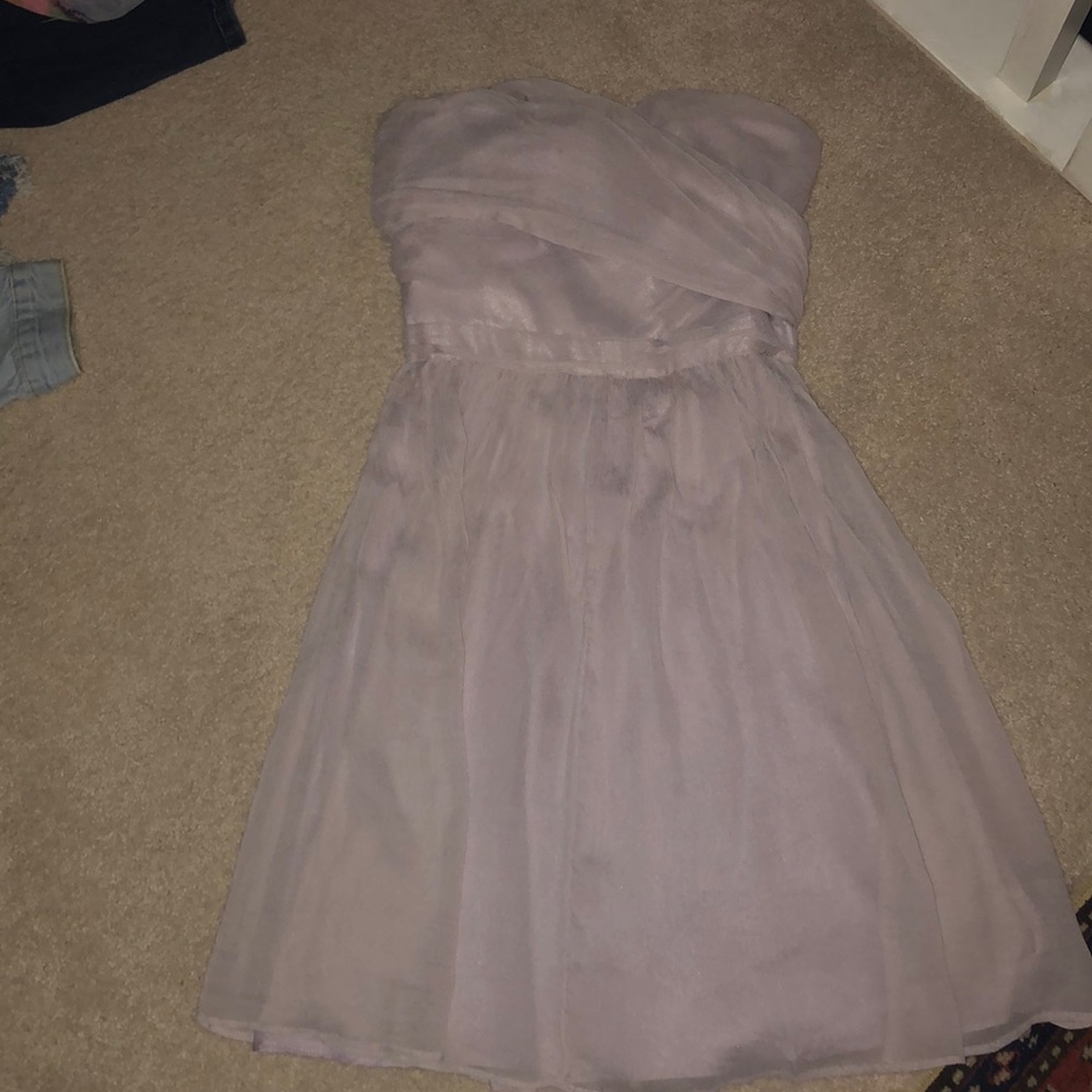 Lilac lavender sweetheart strapless dress